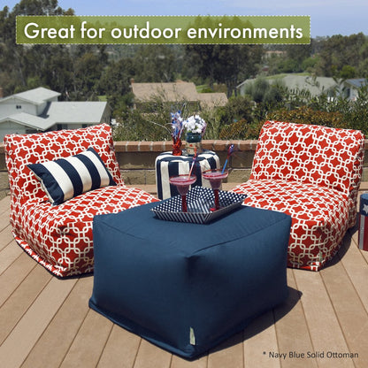 Majestic Home Goods Ottoman Pouf Aruba Gray