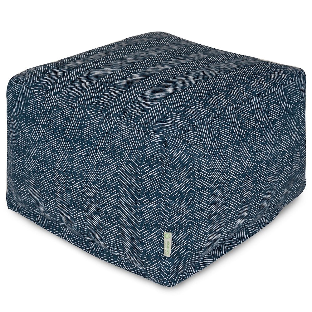 Majestic Home Goods Ottoman Pouf South West Navy