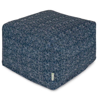 Majestic Home Goods Ottoman Pouf South West Navy