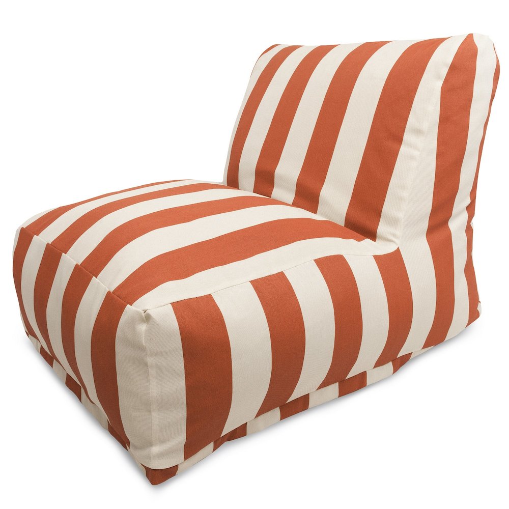 Majestic Home Goods Chair Lounger Vertical Stripe Burnt Orange