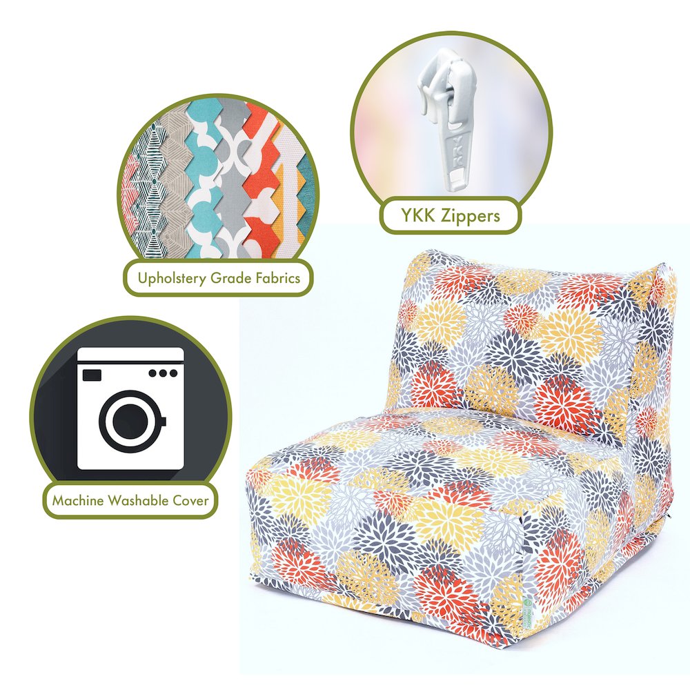 Majestic Home Goods Chair Lounger Blooms Citrus
