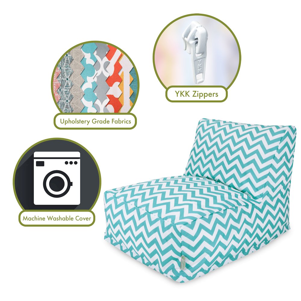 Majestic Home Goods Chair Lounger Chevron Teal