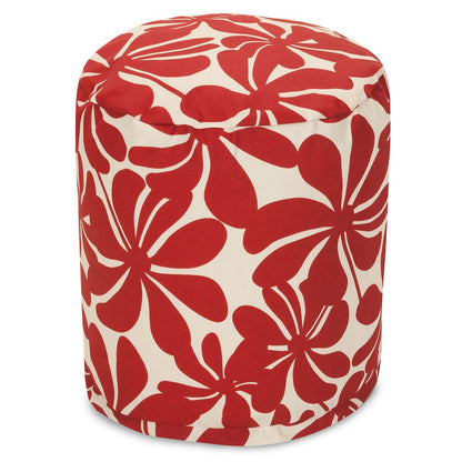 Majestic Home Goods Pouf Plantation Red