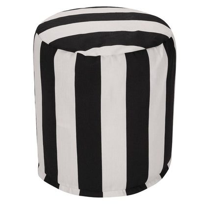 Majestic Home Goods Pouf Vertical Stripe Black