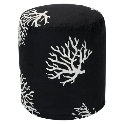 Majestic Home Goods Pouf Coral Black