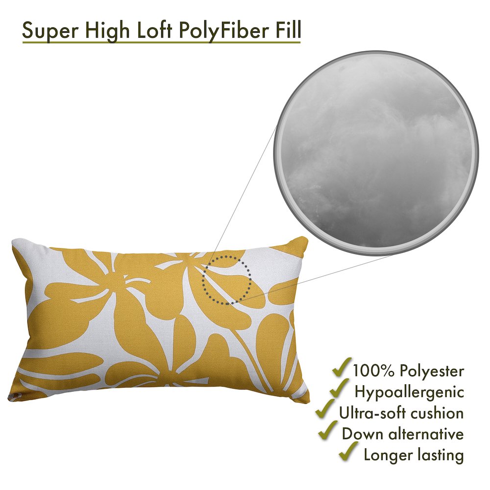 Majestic Home Goods Pillow 12x20 Plantation Yellow