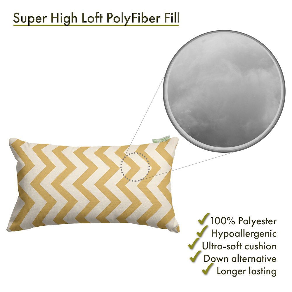 Majestic Home Goods Pillow 12x20 Chevron Yellow