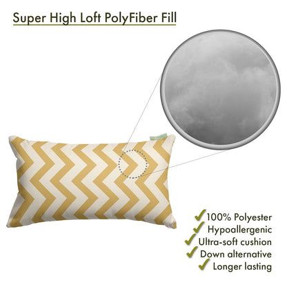 Majestic Home Goods Pillow 12x20 Chevron Yellow
