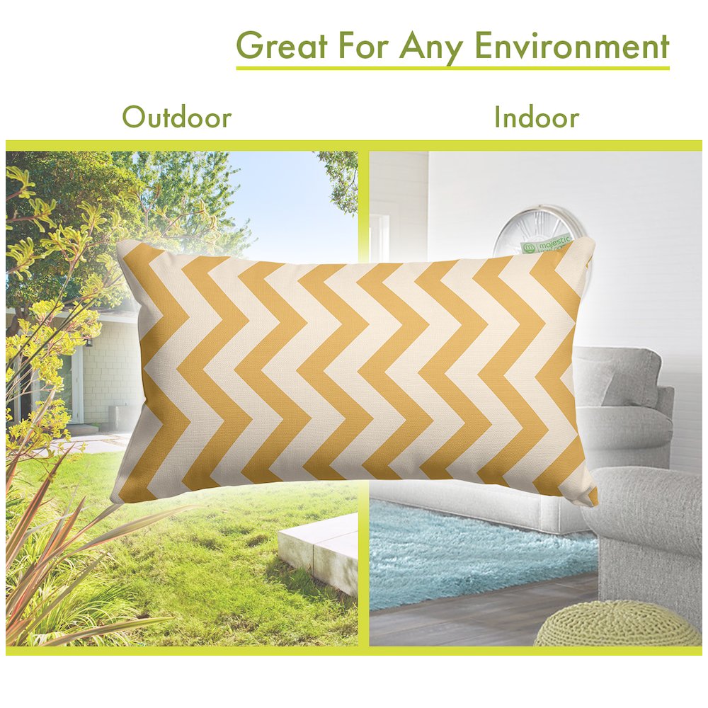Majestic Home Goods Pillow 12x20 Chevron Yellow