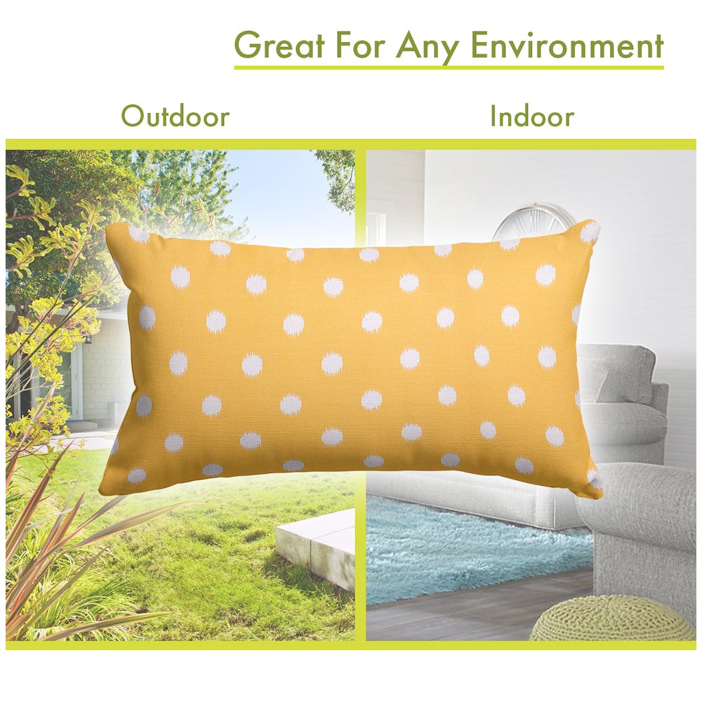 Majestic Home Goods Pillow 12x20 Ikat Dot Citrus