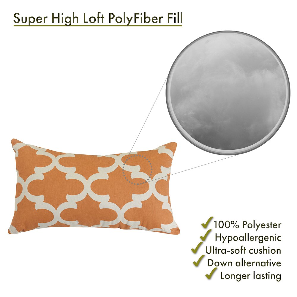 Majestic Home Goods Pillow 12x20 Trellis Peach