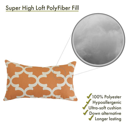 Majestic Home Goods Pillow 12x20 Trellis Peach