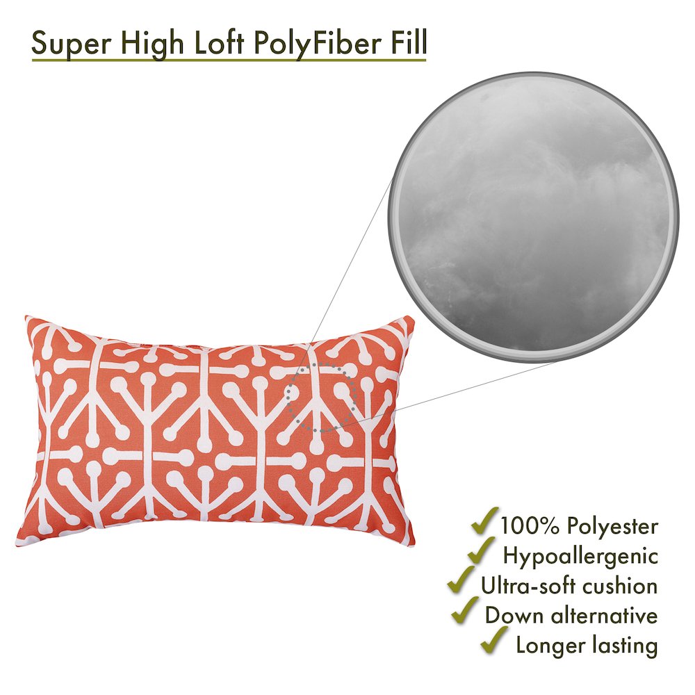 Majestic Home Goods Pillow 12x20 Aruba Orange