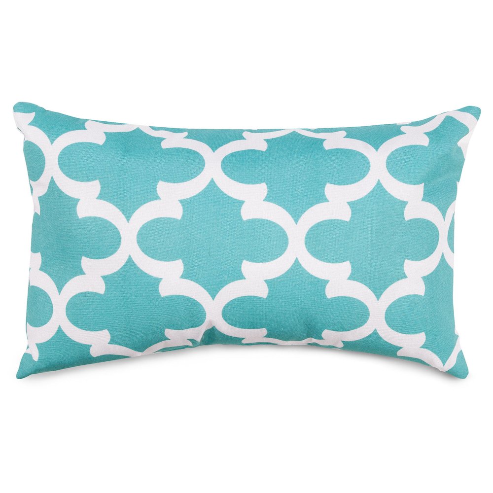 Majestic Home Goods Pillow 12x20 Trellis Teal
