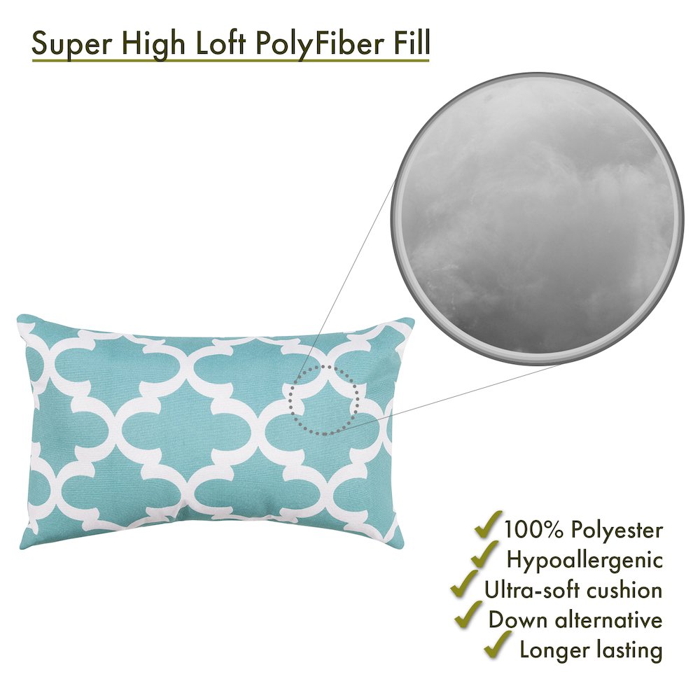Majestic Home Goods Pillow 12x20 Trellis Teal