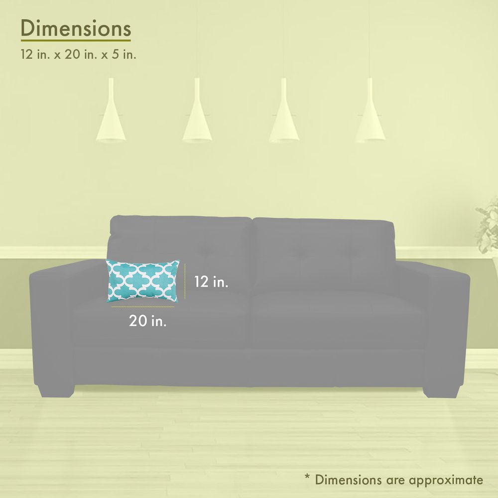 Majestic Home Goods Pillow 12x20 Trellis Teal
