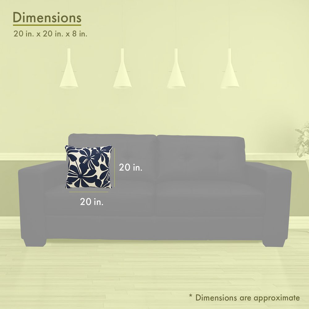 Majestic Home Goods Pillow 20x20 Plantation Navy