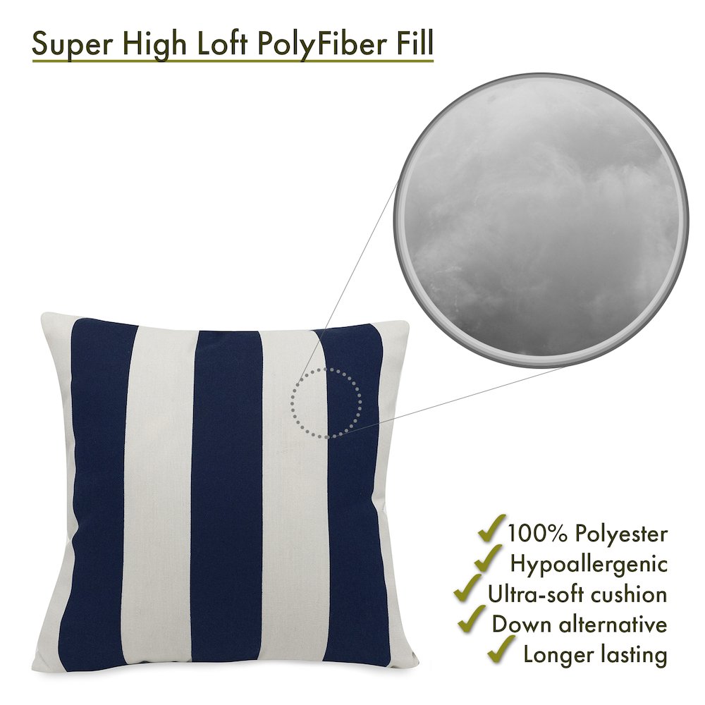 Majestic Home Goods Pillow 20x20 Vertical Stripe Navy