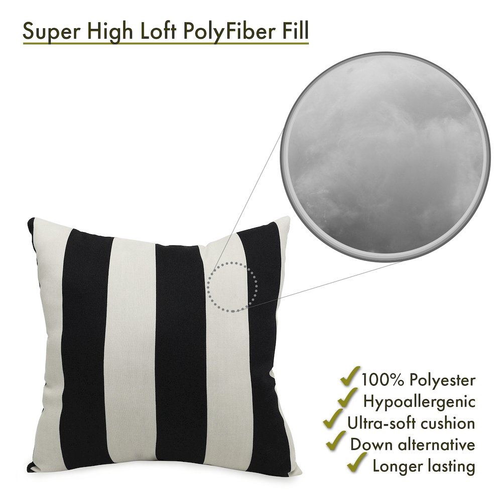 Majestic Home Goods Pillow 20x20 Vertical Stripe Black