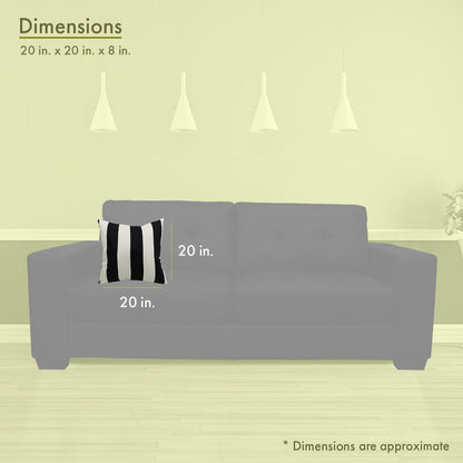 Majestic Home Goods Pillow 20x20 Vertical Stripe Black
