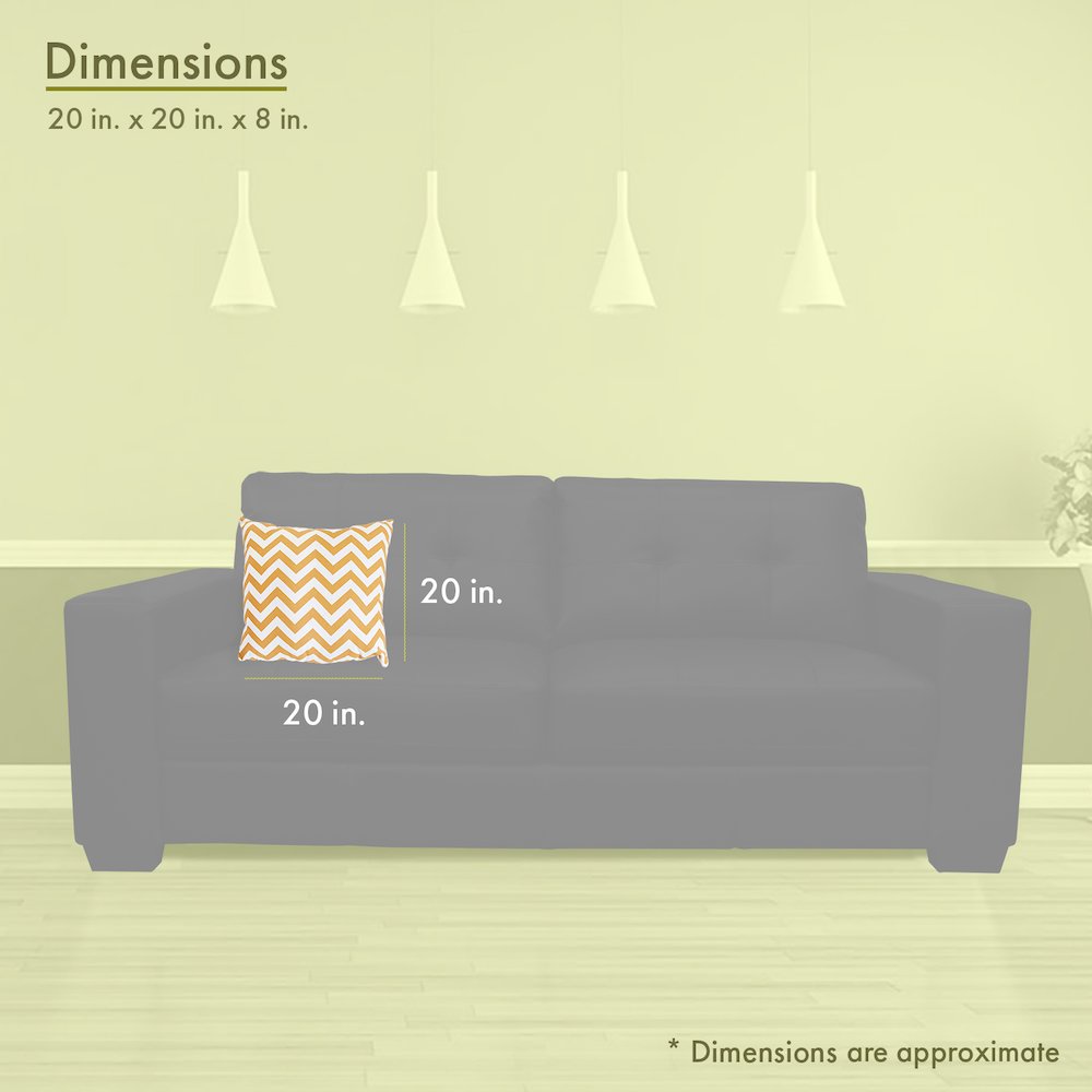 Majestic Home Goods Pillow 20x20 Chevron Yellow