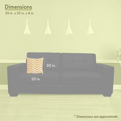 Majestic Home Goods Pillow 20x20 Chevron Yellow