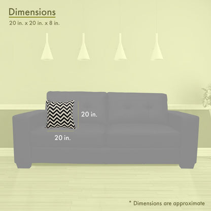 Majestic Home Goods Pillow 20x20 Chevron Black