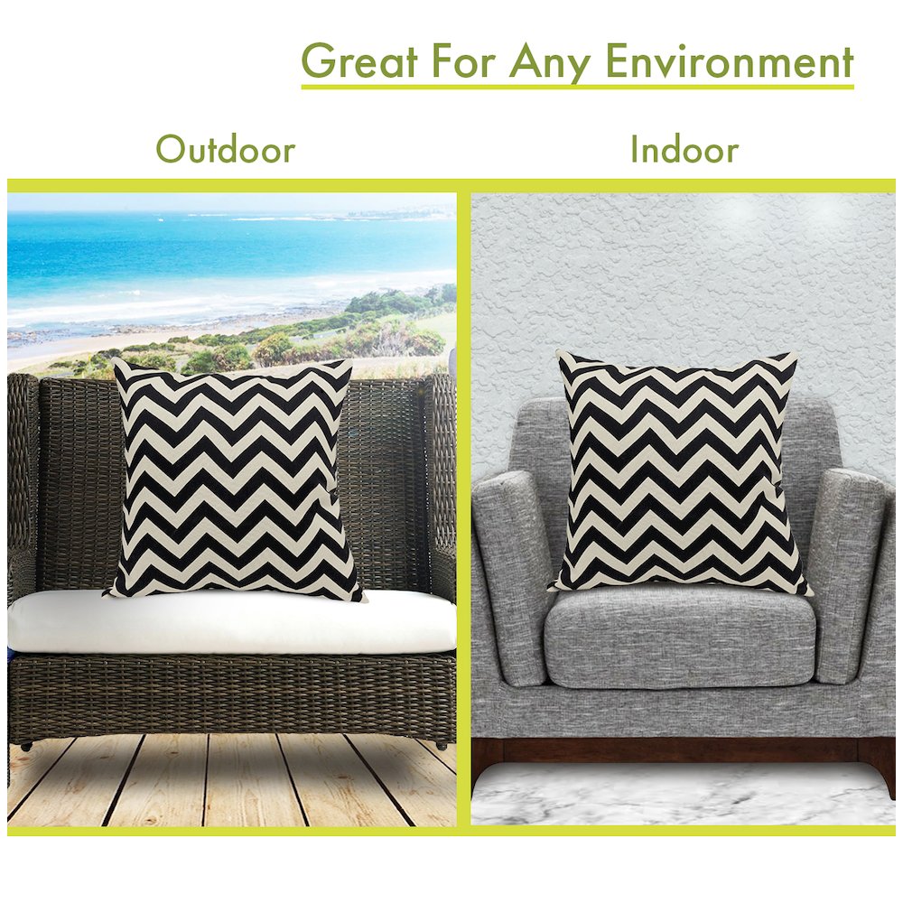 Majestic Home Goods Pillow 20x20 Chevron Black