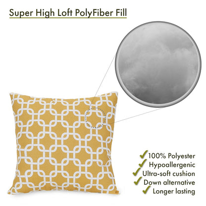 Majestic Home Goods Pillow 20x20 Links Yellow