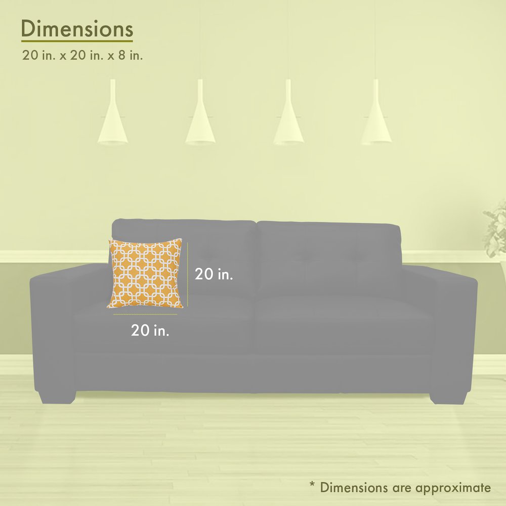 Majestic Home Goods Pillow 20x20 Links Yellow