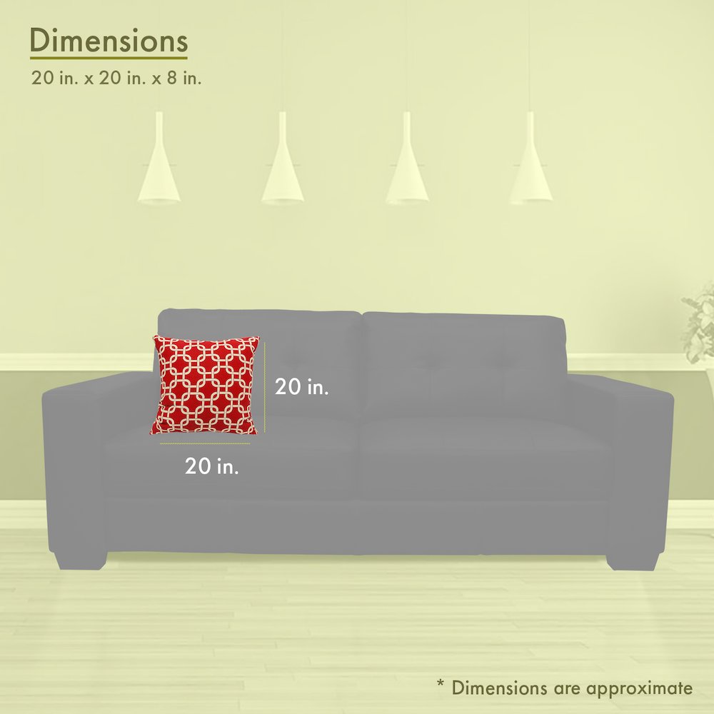 Majestic Home Goods Pillow 20x20 Links Red