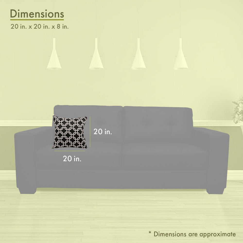 Majestic Home Goods Pillow 20x20 Links Black