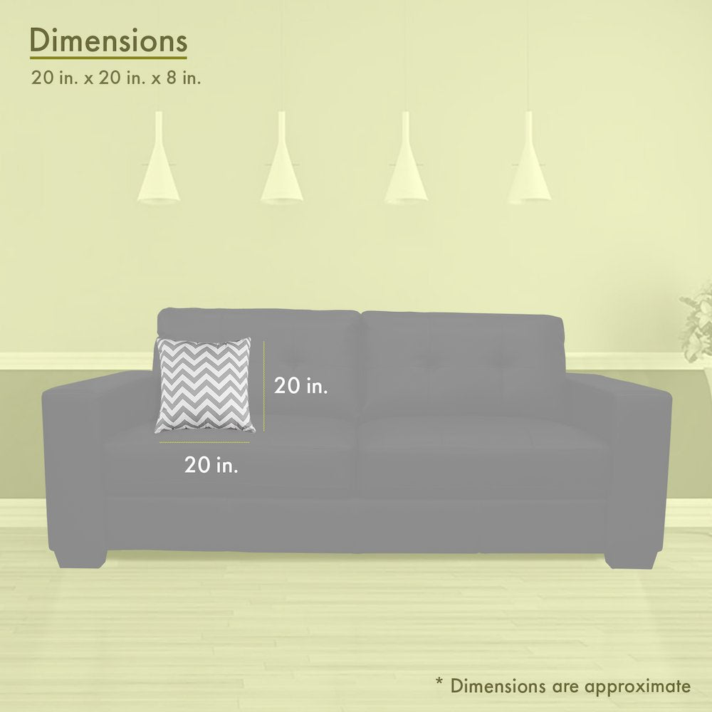 Majestic Home Goods Pillow 20x20 Chevron Gray