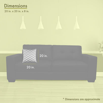 Majestic Home Goods Pillow 20x20 Chevron Gray
