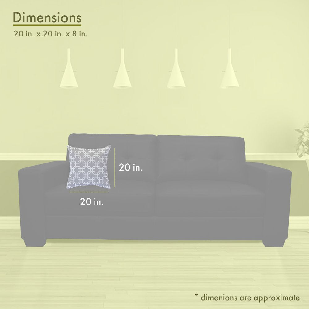 Majestic Home Goods Pillow 20x20 Links Gray