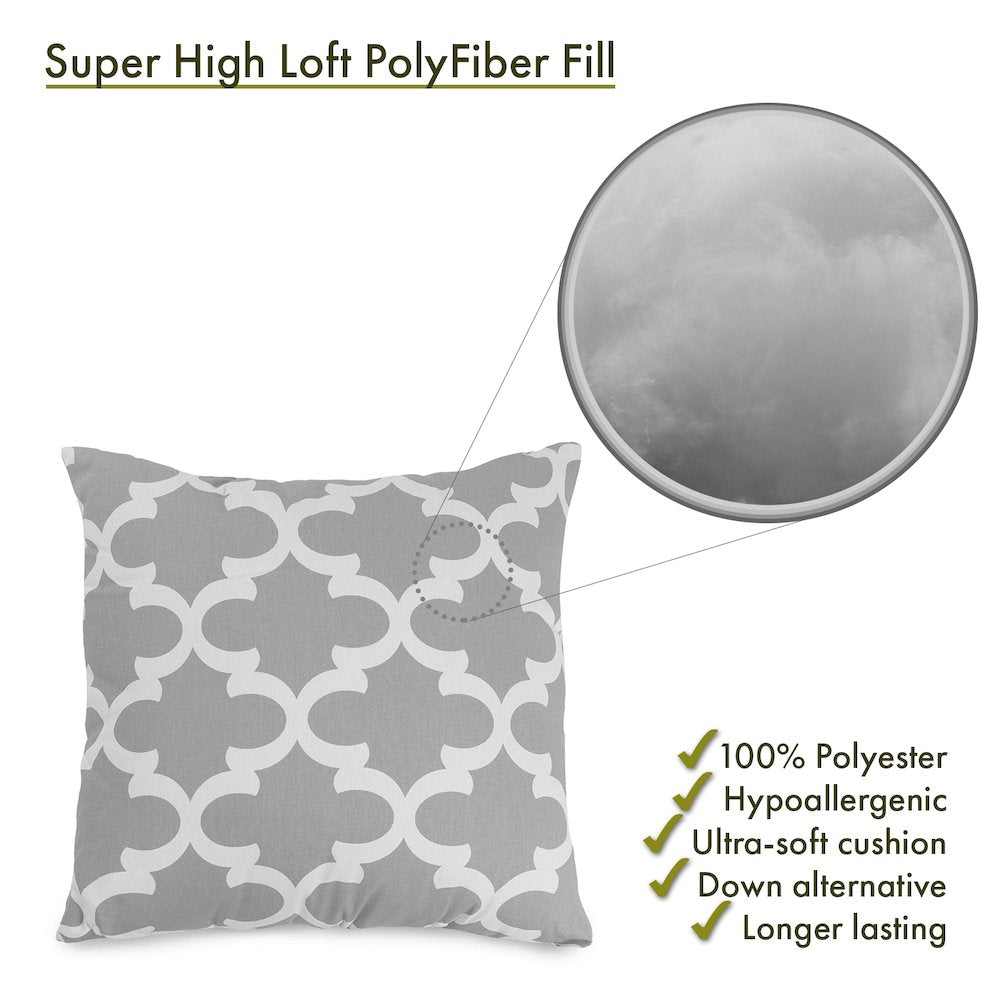 Majestic Home Goods Pillow 20x20 Trellis Gray