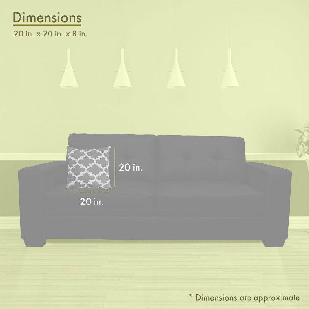 Majestic Home Goods Pillow 20x20 Trellis Gray