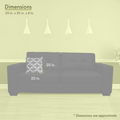 Majestic Home Goods Pillow 20x20 Trellis Gray