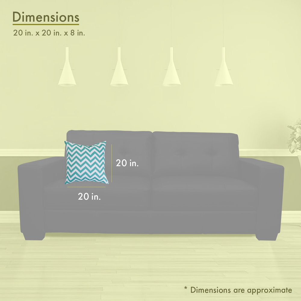 Majestic Home Goods Pillow 20x20 Chevron Teal