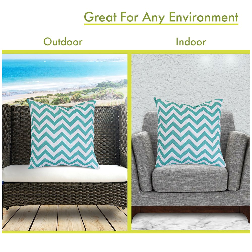 Majestic Home Goods Pillow 20x20 Chevron Teal