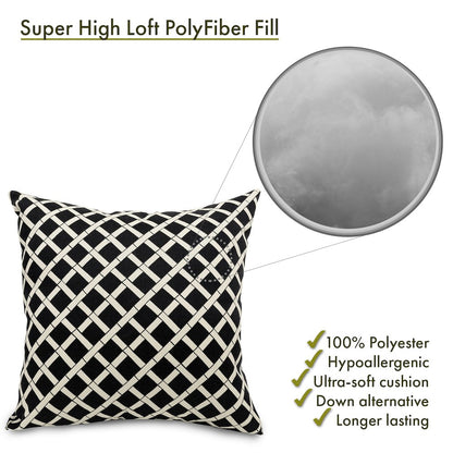 Majestic Home Goods Pillow 24x24 Bamboo Black