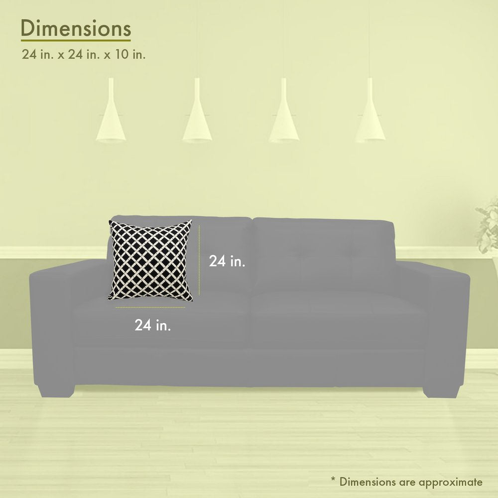 Majestic Home Goods Pillow 24x24 Bamboo Black