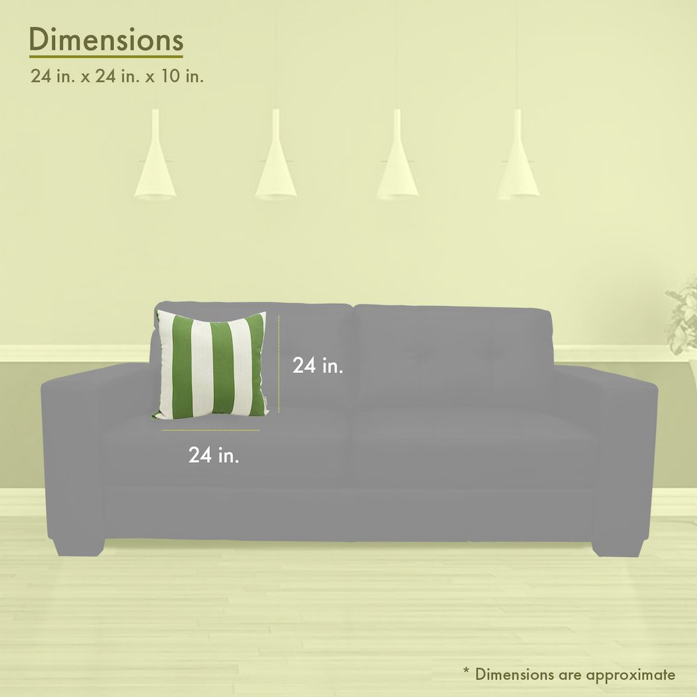 Majestic Home Goods Pillow 24x24 Vertical Stripe Sage