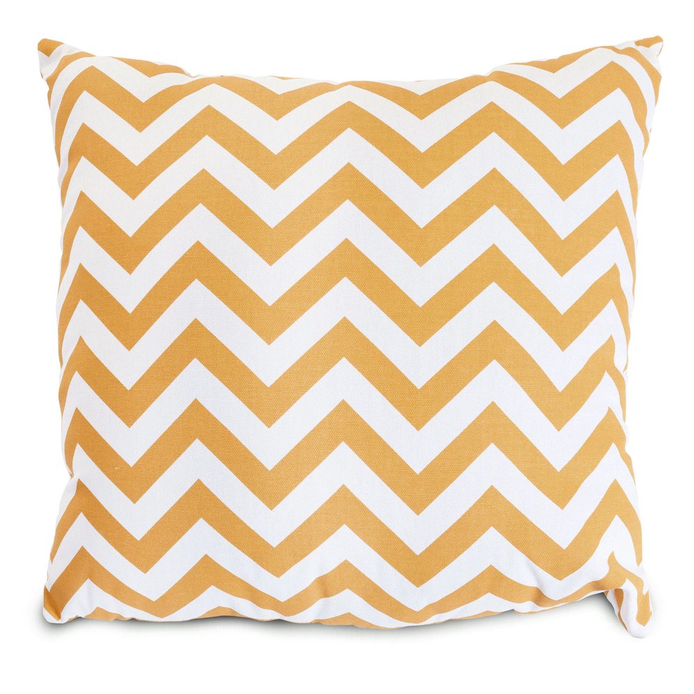 Majestic Home Goods Pillow 24x24 Chevron Yellow