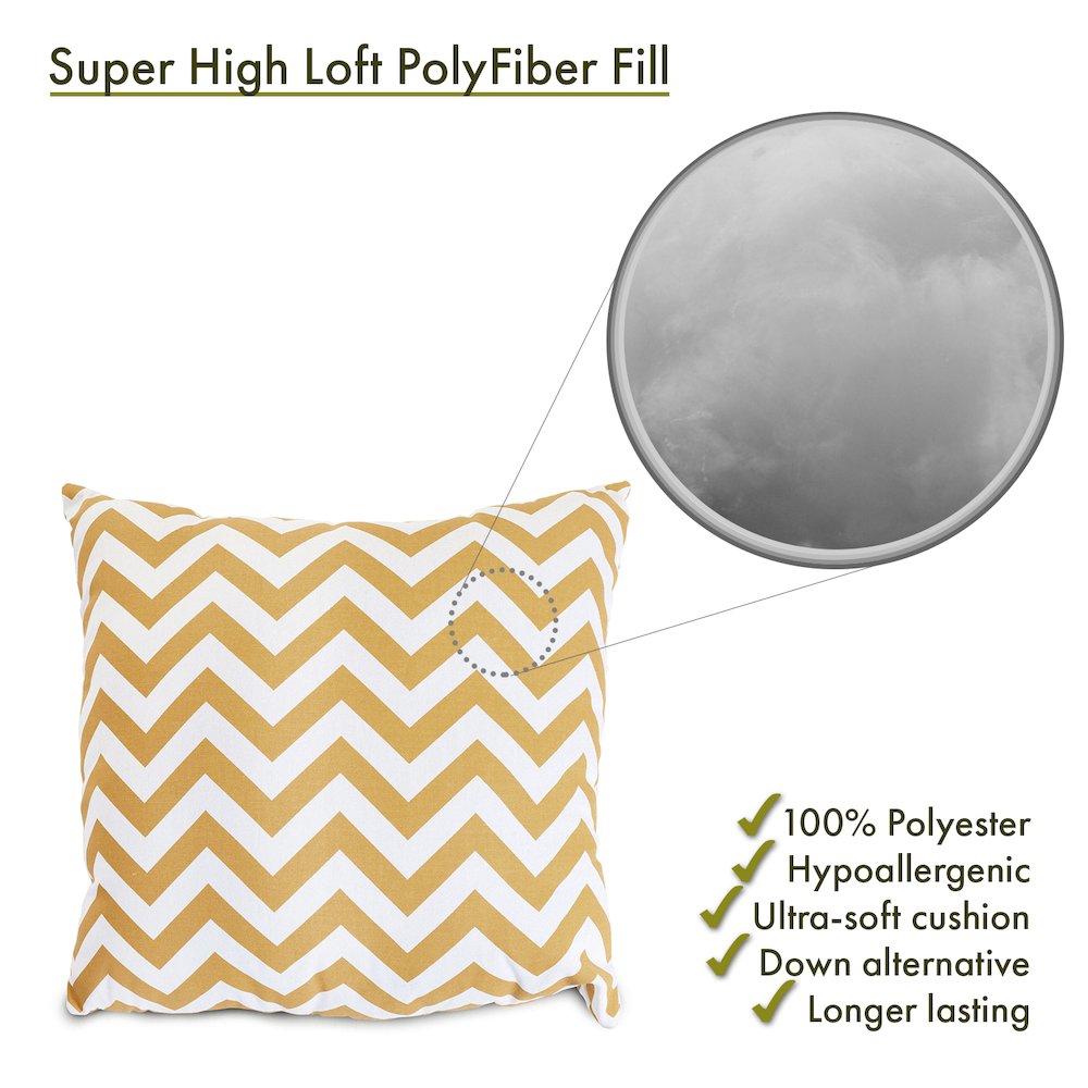 Majestic Home Goods Pillow 24x24 Chevron Yellow