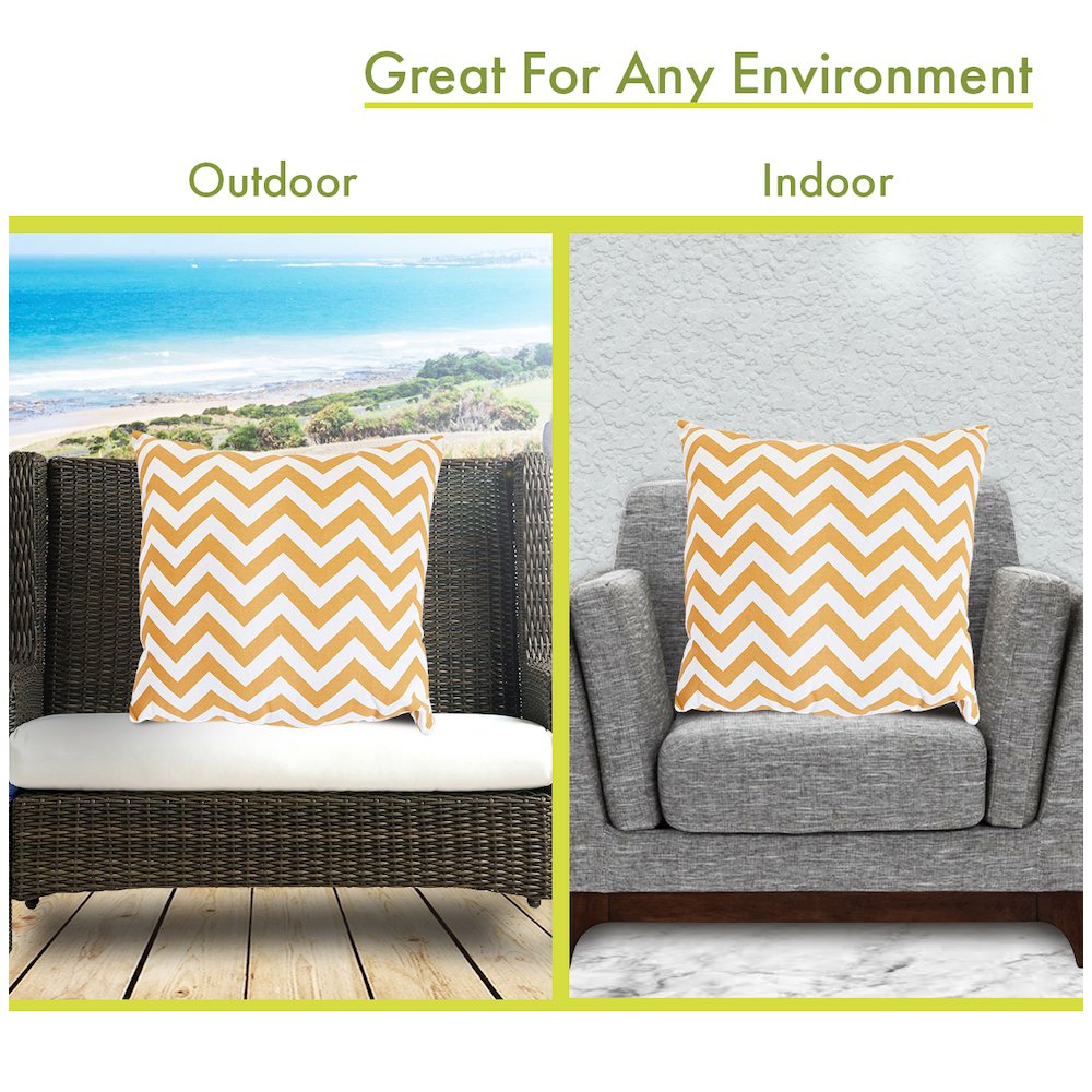Majestic Home Goods Pillow 24x24 Chevron Yellow