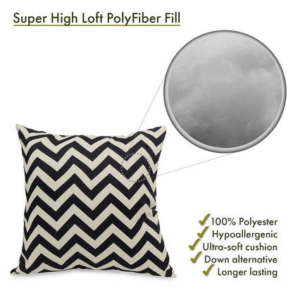 Majestic Home Goods Pillow 24x24 Chevron Black