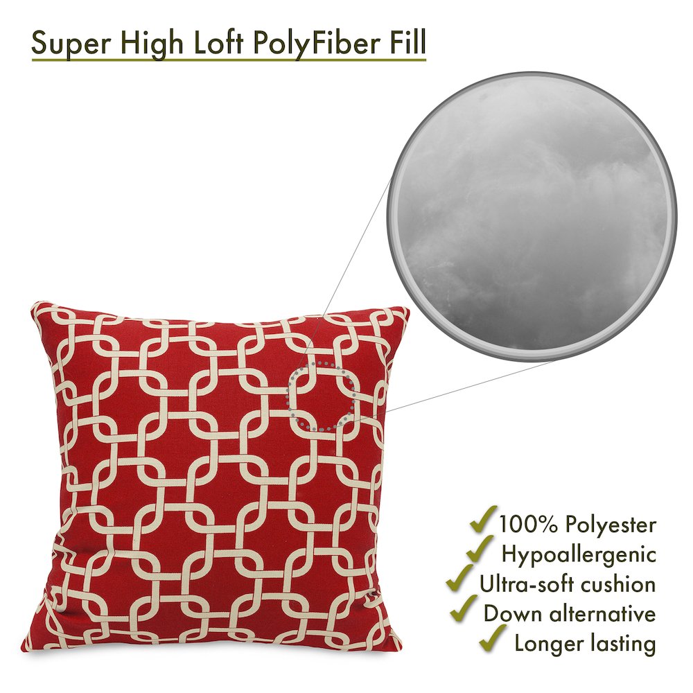 Majestic Home Goods Pillow 24x24 Links Red