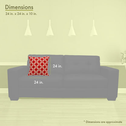 Majestic Home Goods Pillow 24x24 Links Red