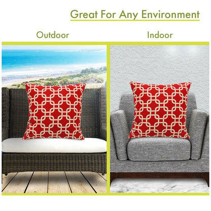 Majestic Home Goods Pillow 24x24 Links Red